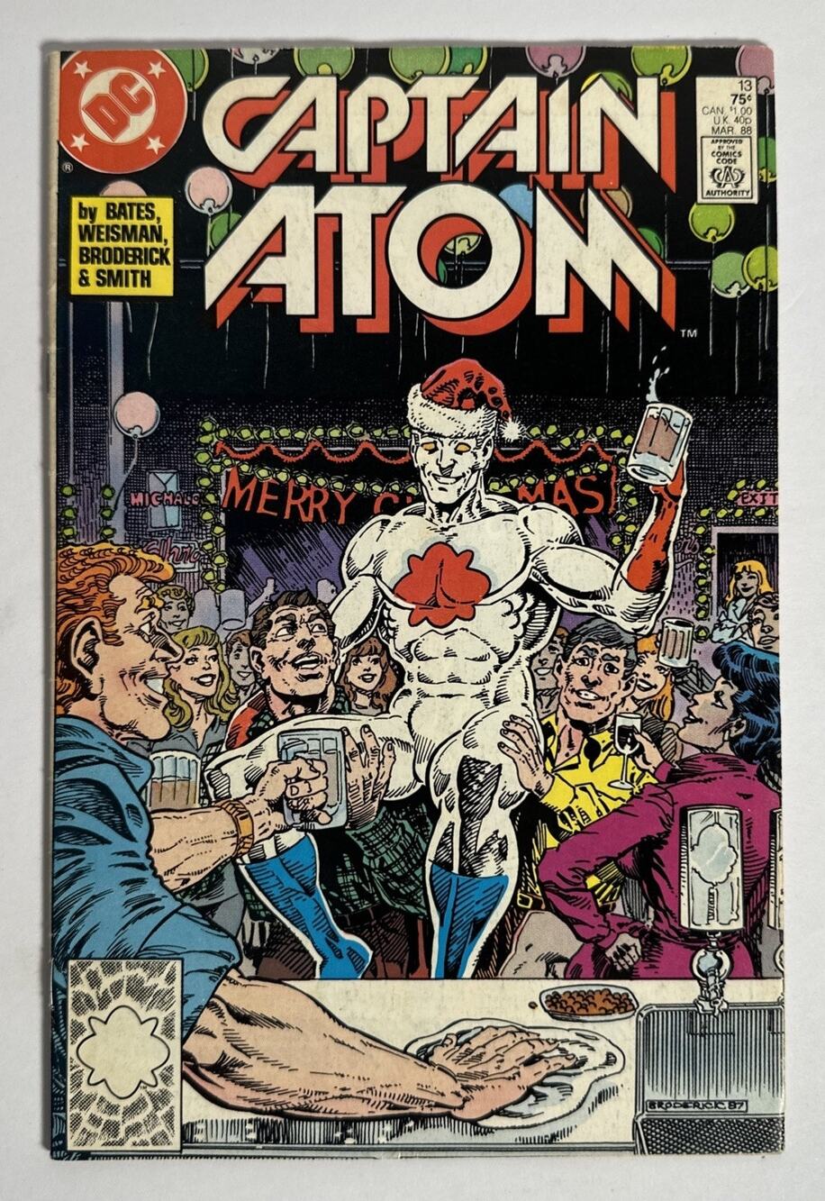 Vintage 1988 DC Comics Captain Atom Issue #13 Comic Book Super Hero KG